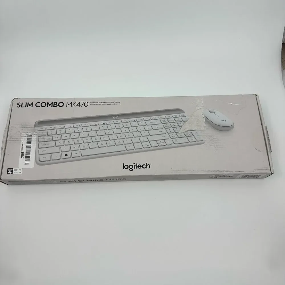Logitech MK470 Slim Combo White Wireless Keyboard & Mouse Set - NEW